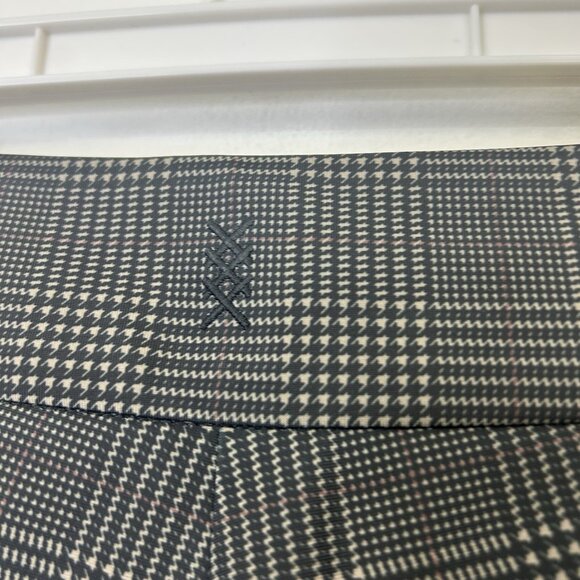 Rhone Double Bonded Trousers Pants Women’s Size 0 Taupe Glen Plaid Kick Flare - Picture 10 of 11